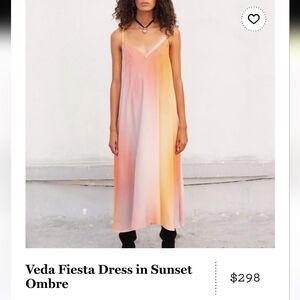 Veda Fiesta Sundress Maxi In Sunset Ombre